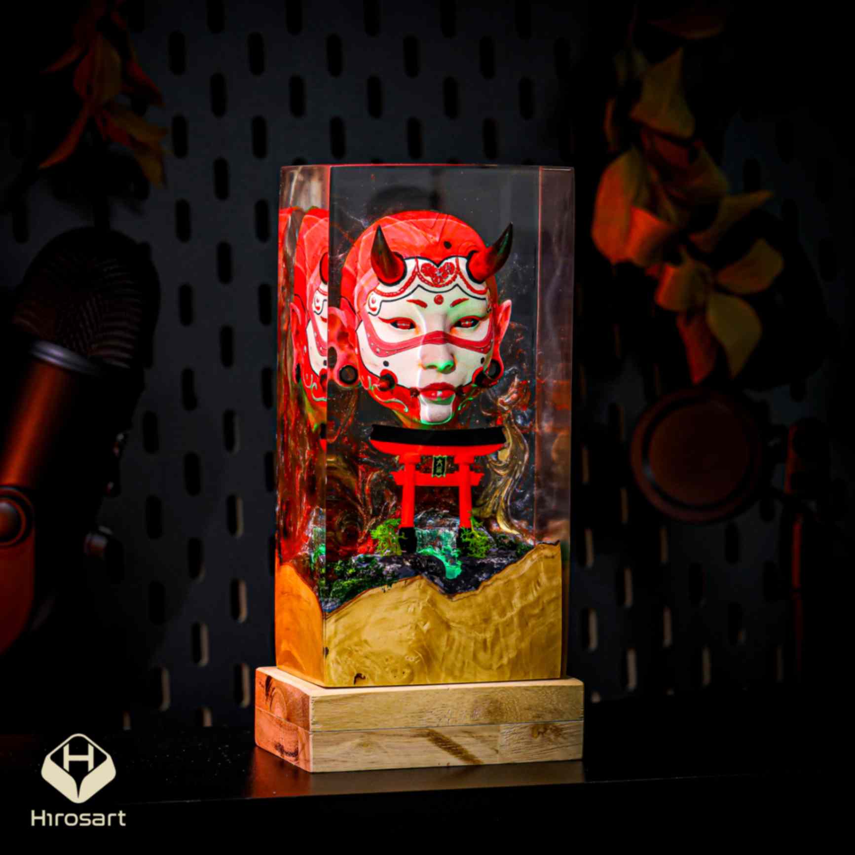 Honari Hannya - Devil Mask Epoxy Night Light 6 Hannari Hannya Devil Mask Epoxy Night Light