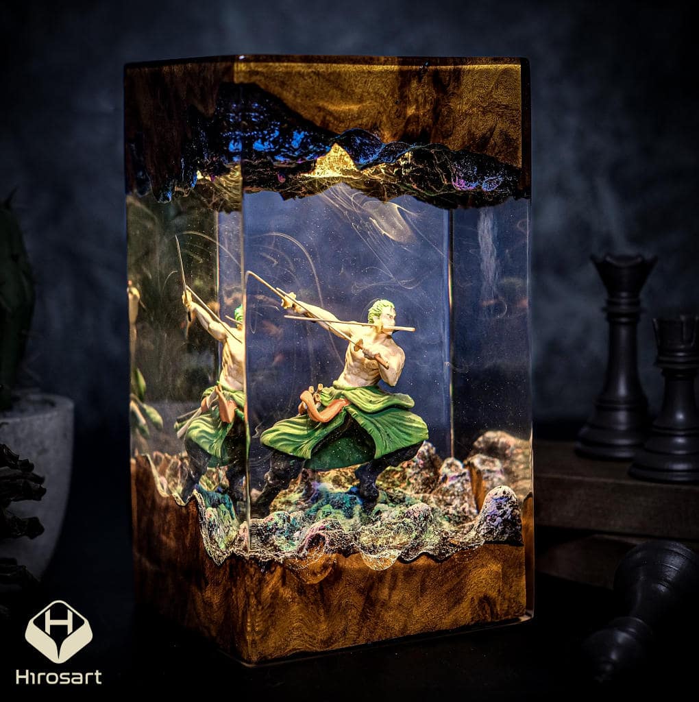 Custom Night Light 9 Roronoa Zoro One Piece Epoxy Lamp Ver 3