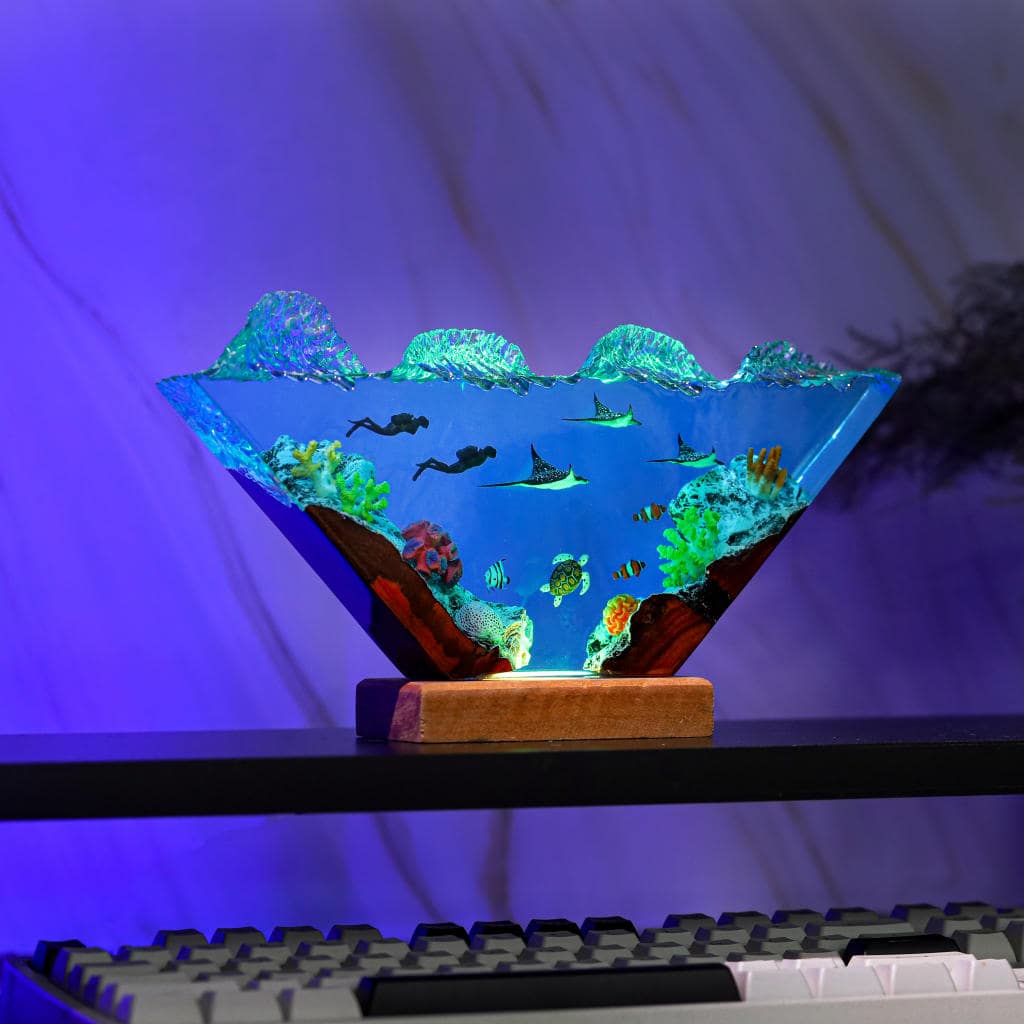 Manta Rays and Diver Night Lights Ver 3 3 Manta Rays and Diver Night Lights Ver 3