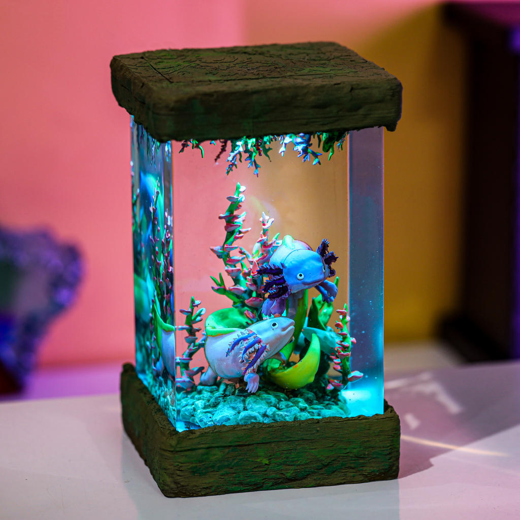 ライト・ランタン a_stand_www asimocrafts pastime what we Axolotl Night Light - Hirosart