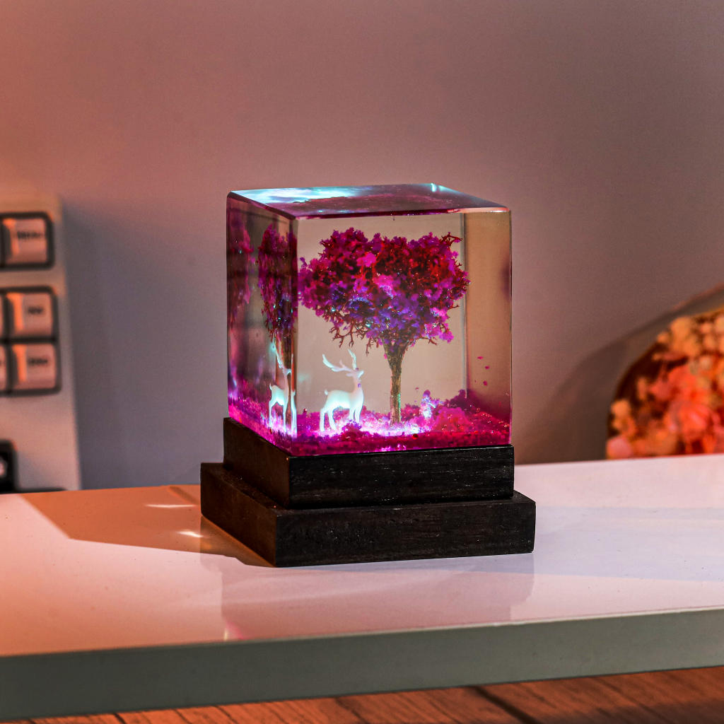 Pink Cherry Blossom Tree Resin Night Light 6 Pink Cherry Blossom Tree Resin Night Light