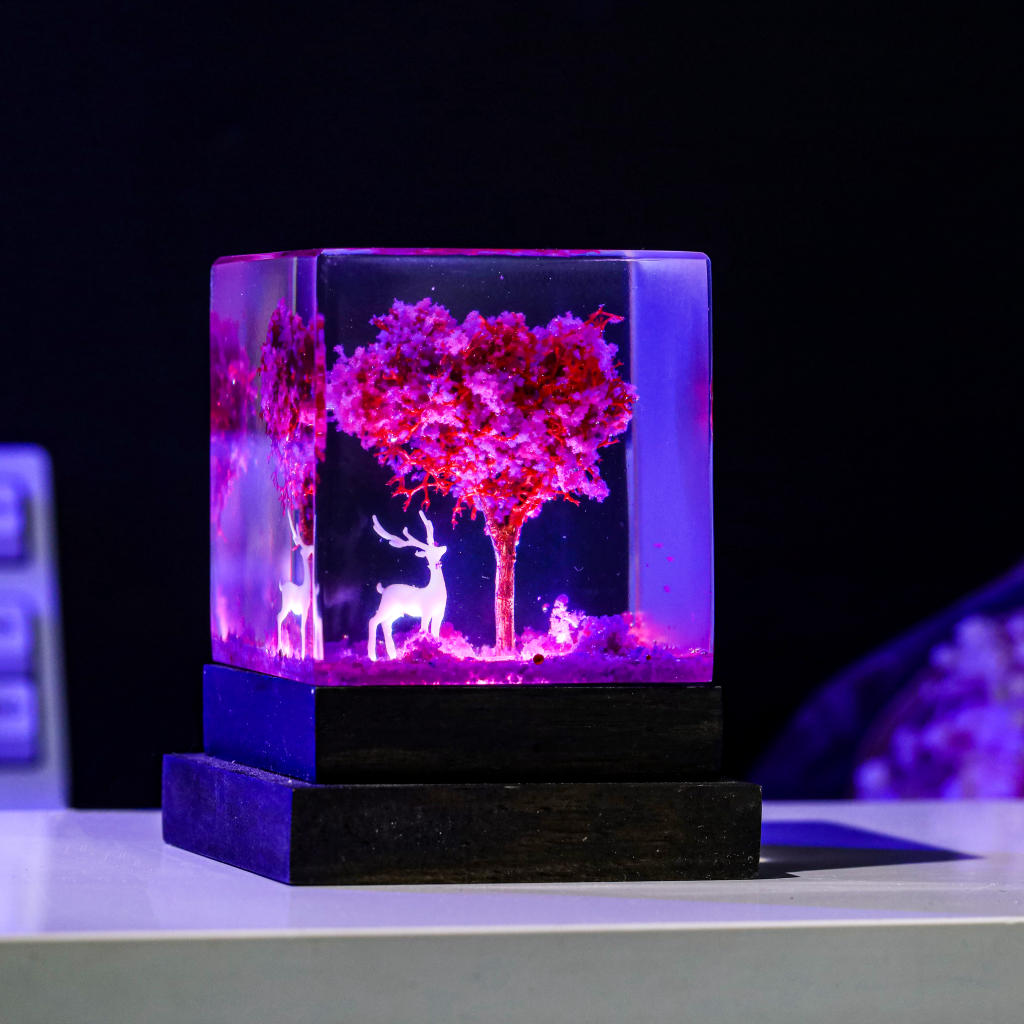 Pink Cherry Blossom Tree Resin Night Light 5 Pink Cherry Blossom Tree Resin Night Light