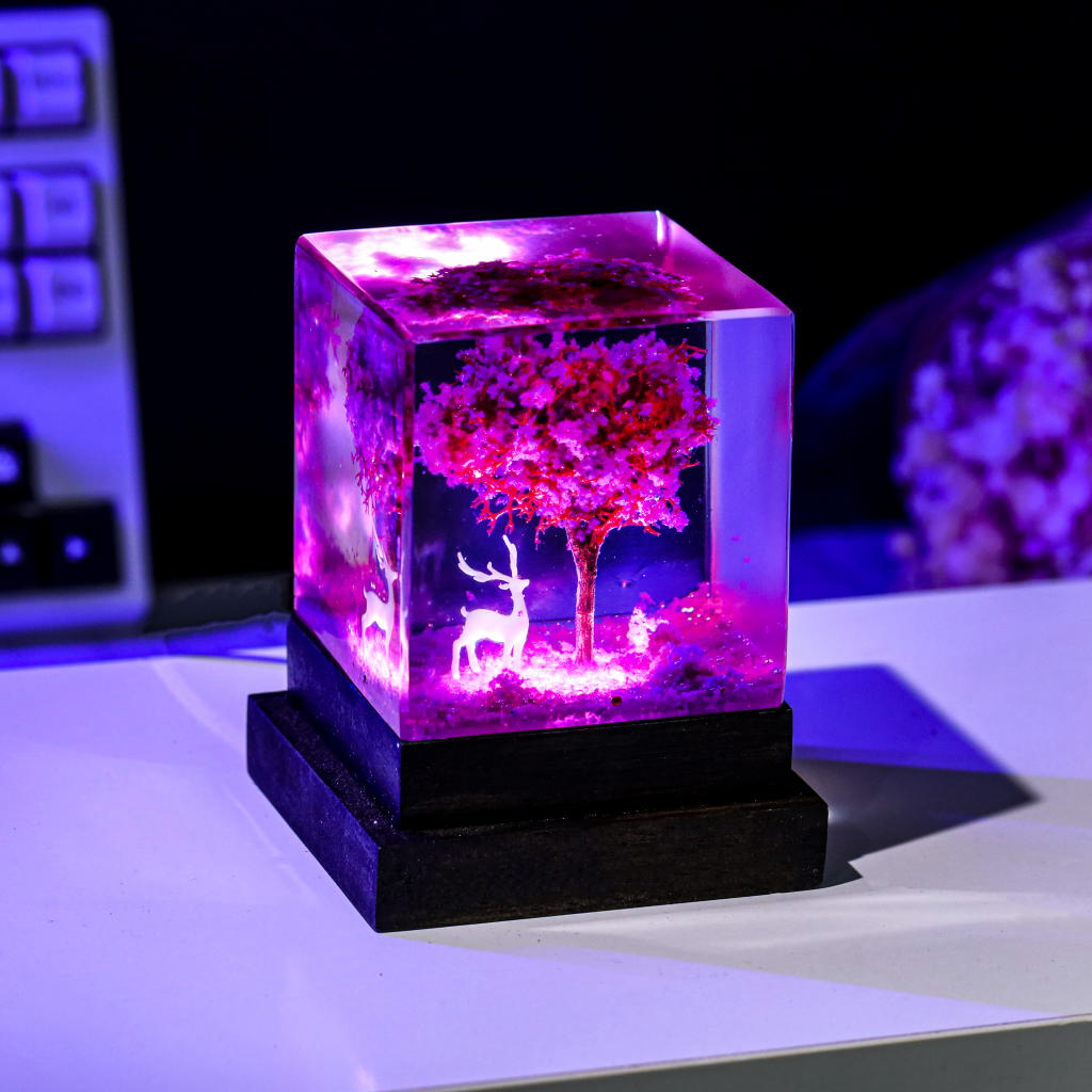 Pink Cherry Blossom Tree Resin Night Light 1 Pink Cherry Blossom Tree Resin Night Light