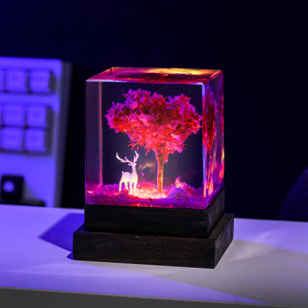 Pink Cherry Blossom Tree Resin Night Light 2 Pink Cherry Blossom Tree Resin Night Light