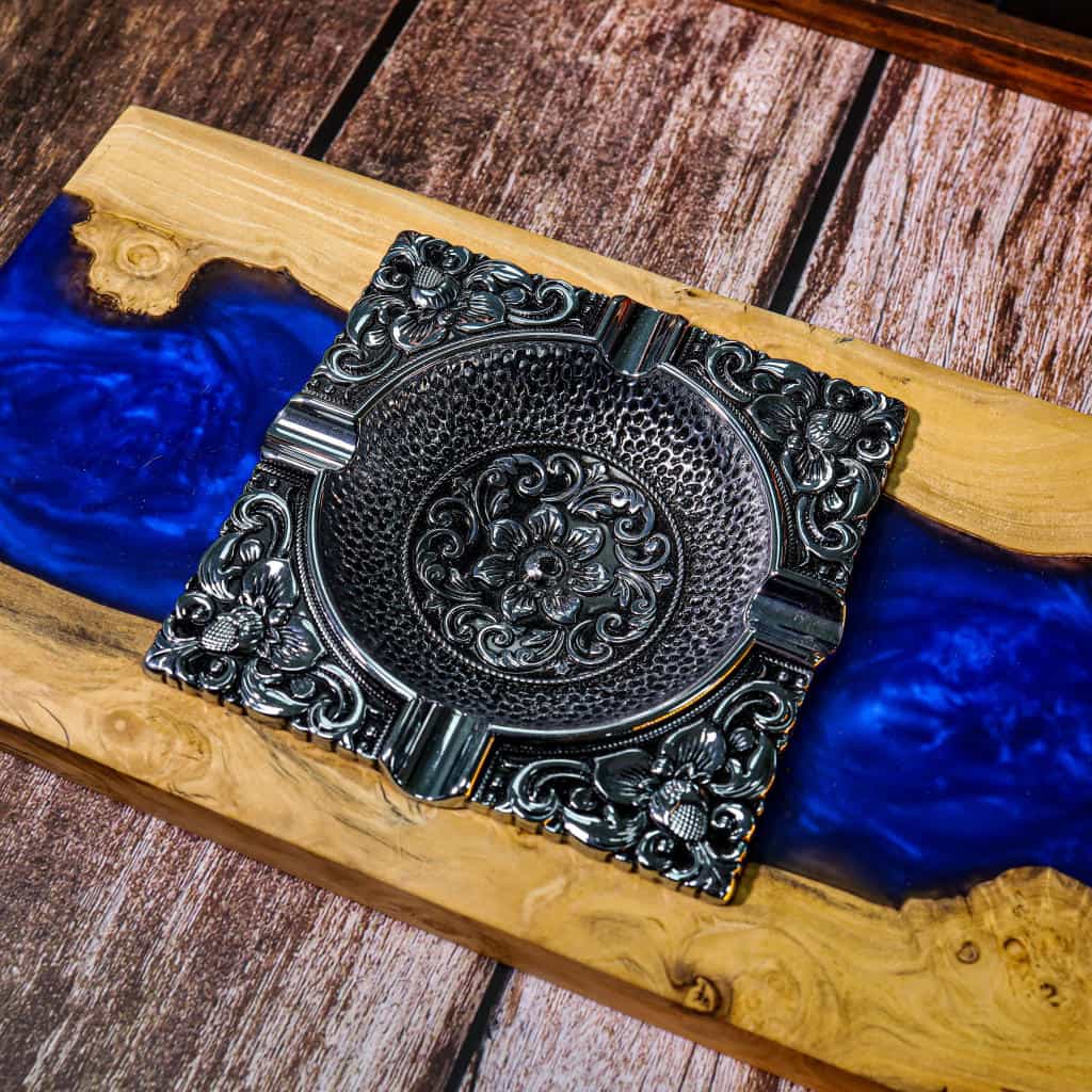 Blue River Resin Wood Ashtray 1 Blue River Resin Wood Ashtray