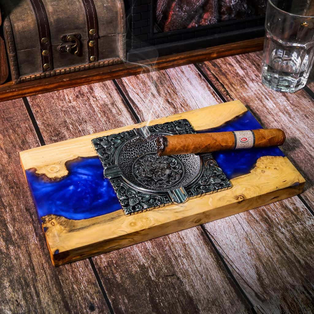 Blue River Resin Wood Ashtray 3 Blue River Resin Wood Ashtray
