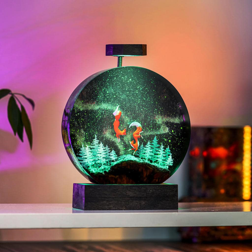 Circular Fox Resin Lamp - Hirosart