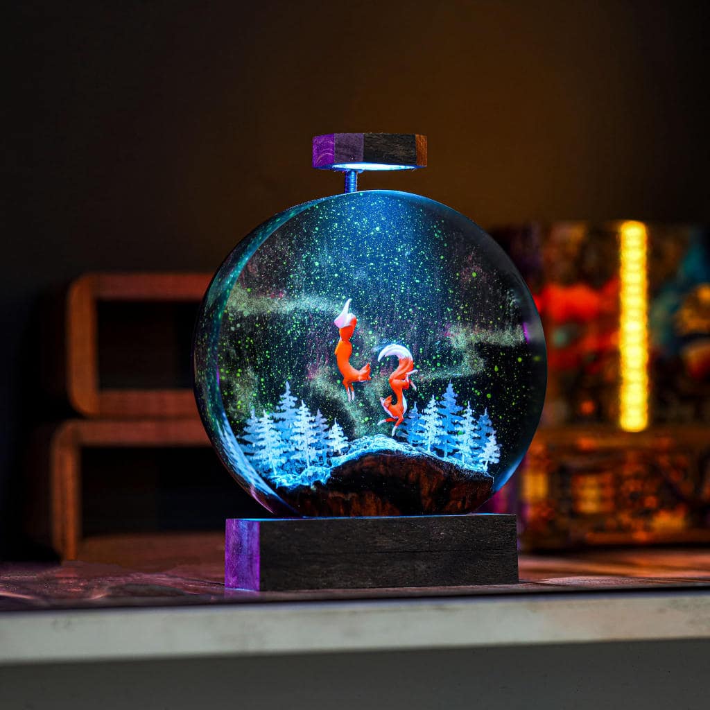 Circular Fox Resin Lamp - Hirosart