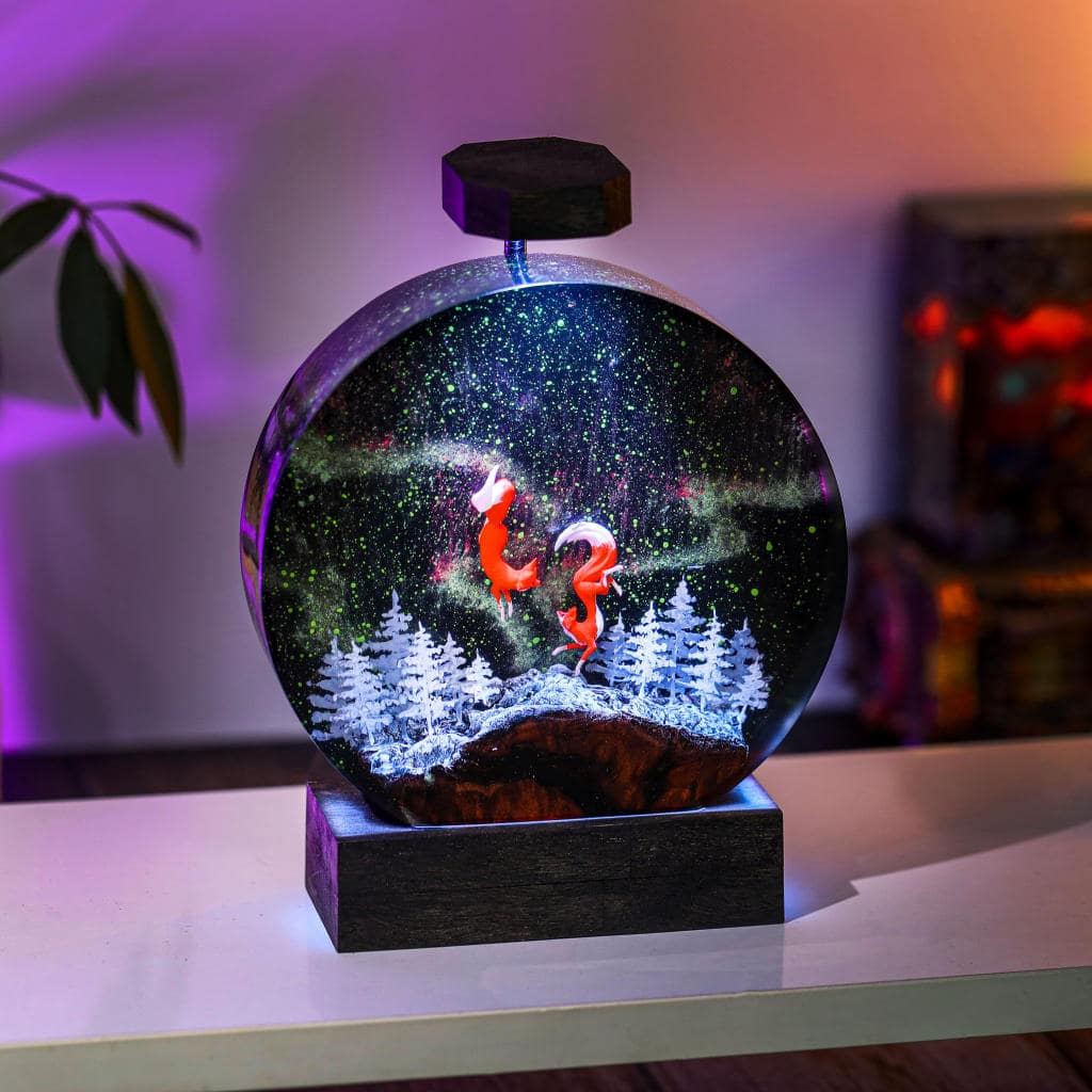 Circular Fox Resin Lamp - Hirosart