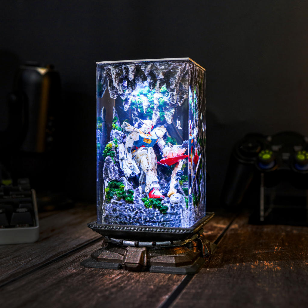 Onedrop diorama クリア Broken-Gundam-Diorama-Light-