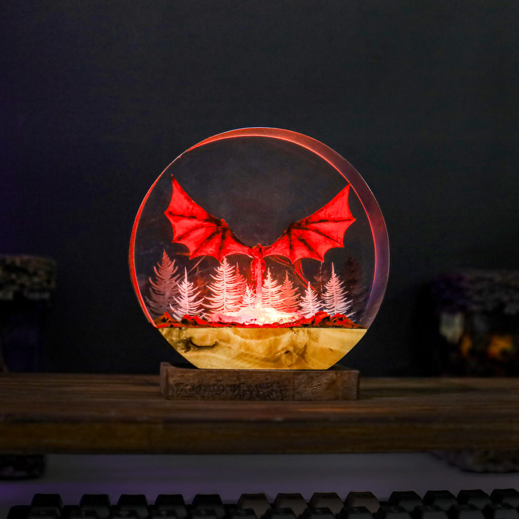 Dragon Breathing Fire Night Lamp 11 Dragon Breathing Fire Night Lamp