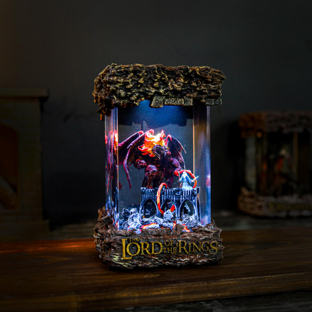 Lord of the Rings Gandalf Vs the Balrog Diorama Lamp 10 Lord of the Rings Gandalf Vs the Balrog Diorama Lamp