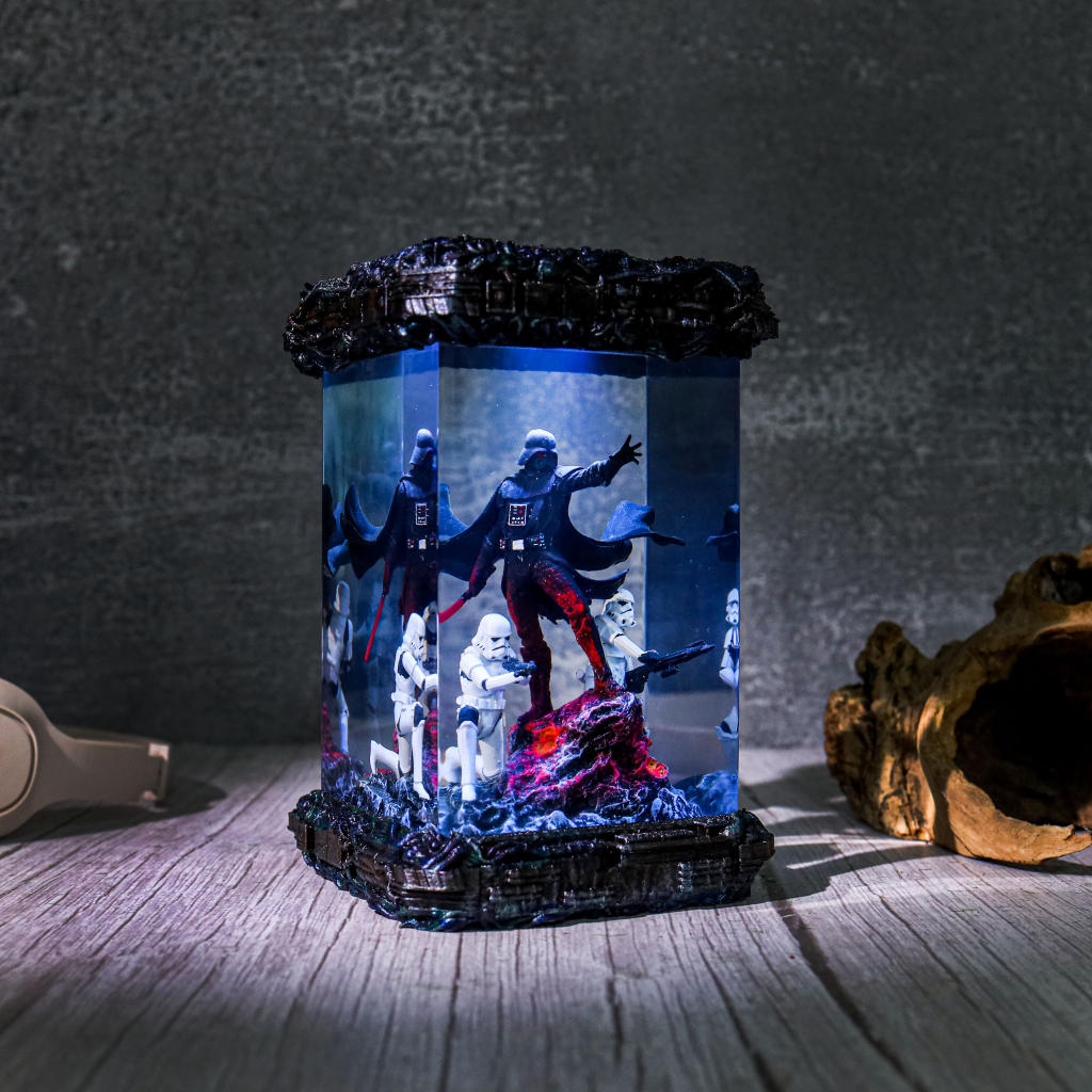 Star Wars Darth Vader And Stormtrooper Diorama Lamp Star wars darth vader and stormtrooper diorama lamp