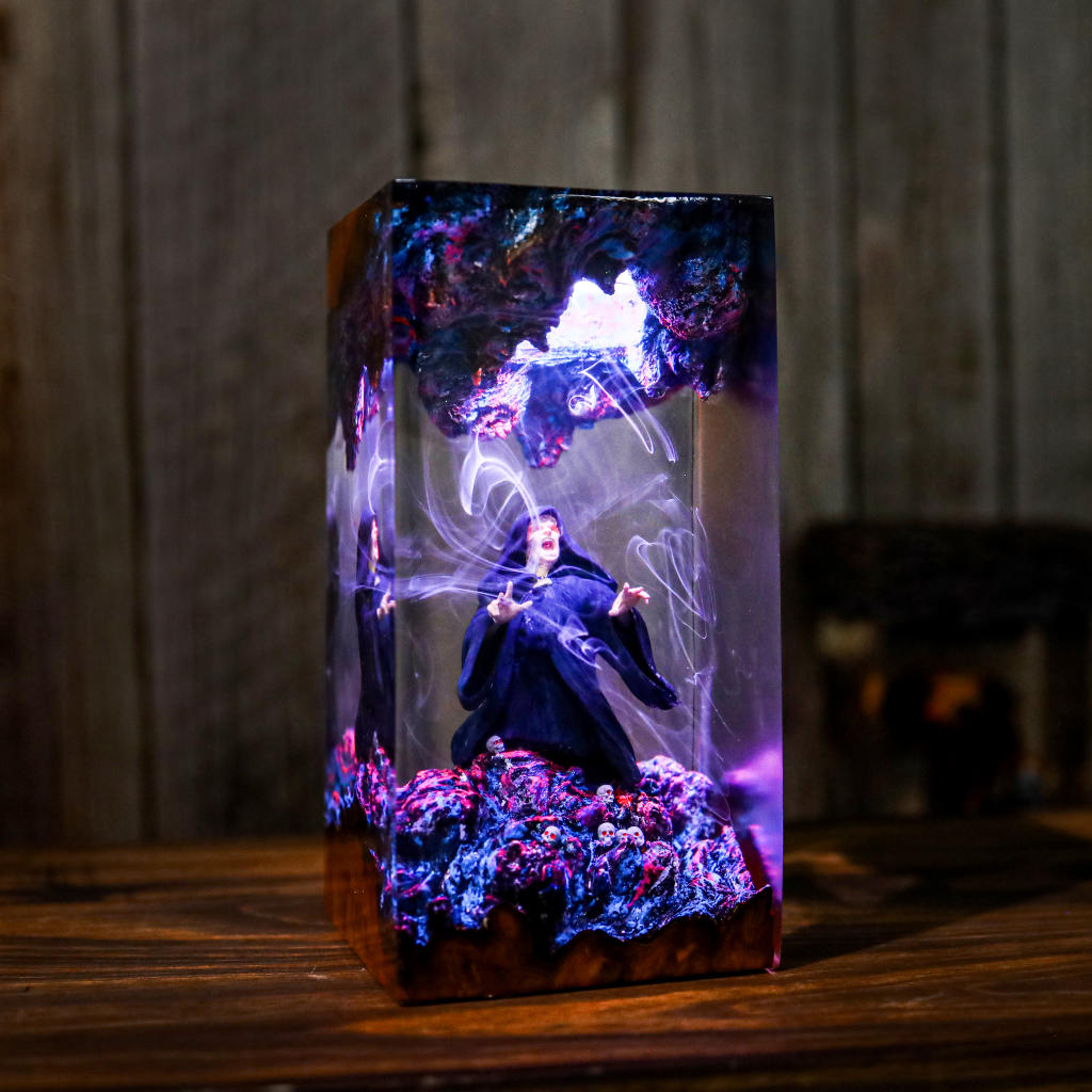 Wizard Casting a Spell Night Lamp - Hirosart