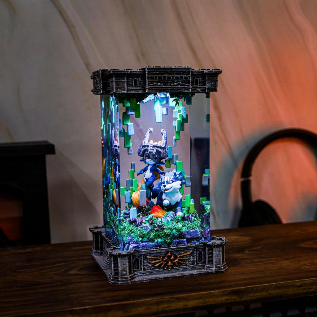 Zelda Midna & Wolf Link Night Lamp - Hirosart