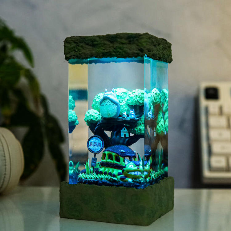 Totoro light - green and blue illumination effect