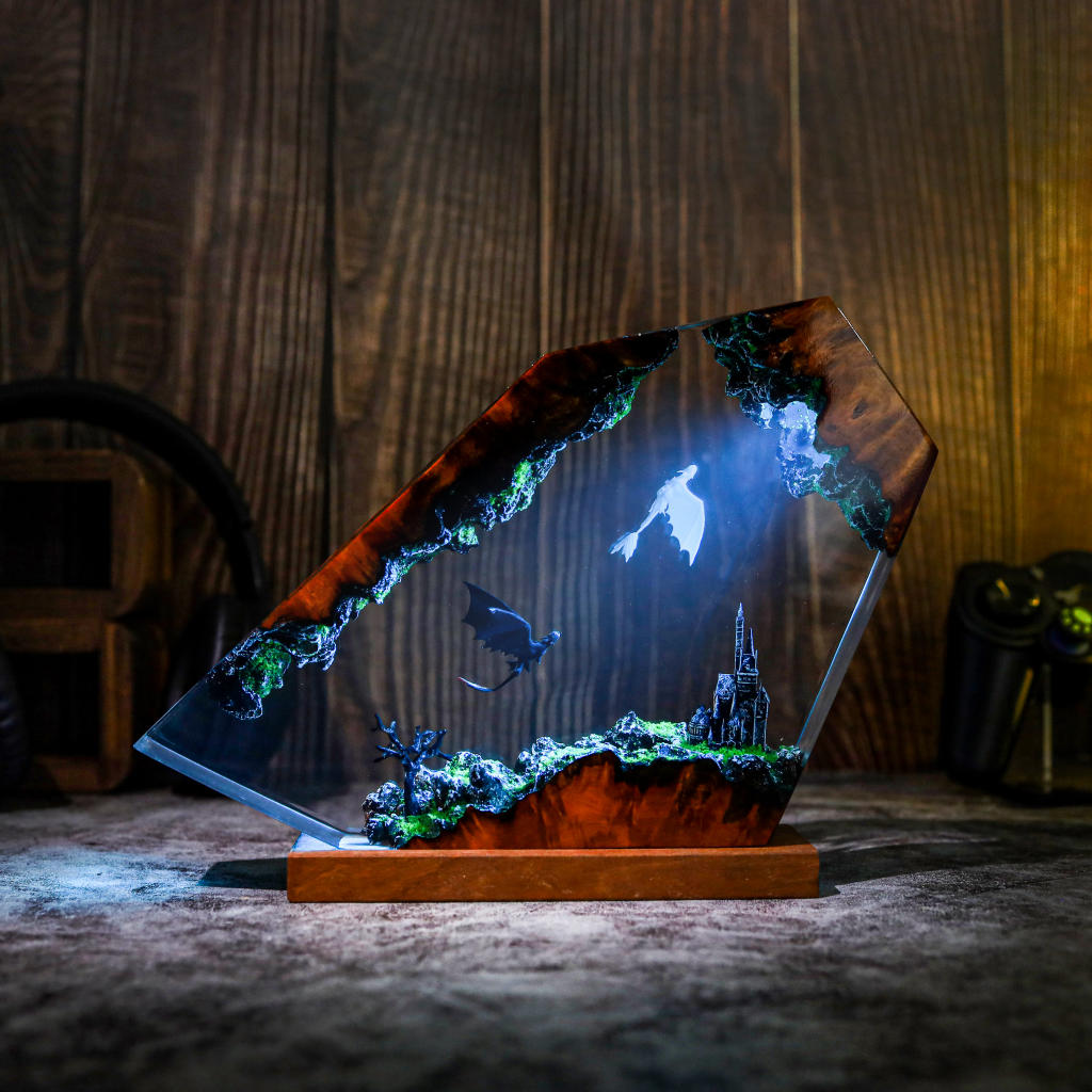 Flying Toothless and Light Fury Lamp 8 Flying Toothless and Light Fury Lamp