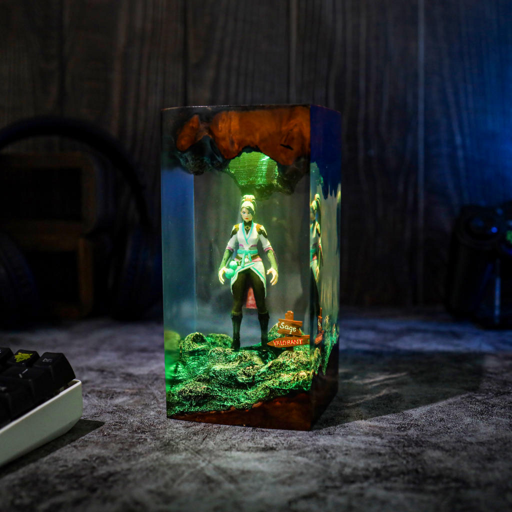 Valorant Sage Epoxy Night Light Valorant sage epoxy night light