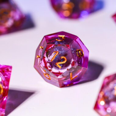Pink Astronaut Resin DnD Dice