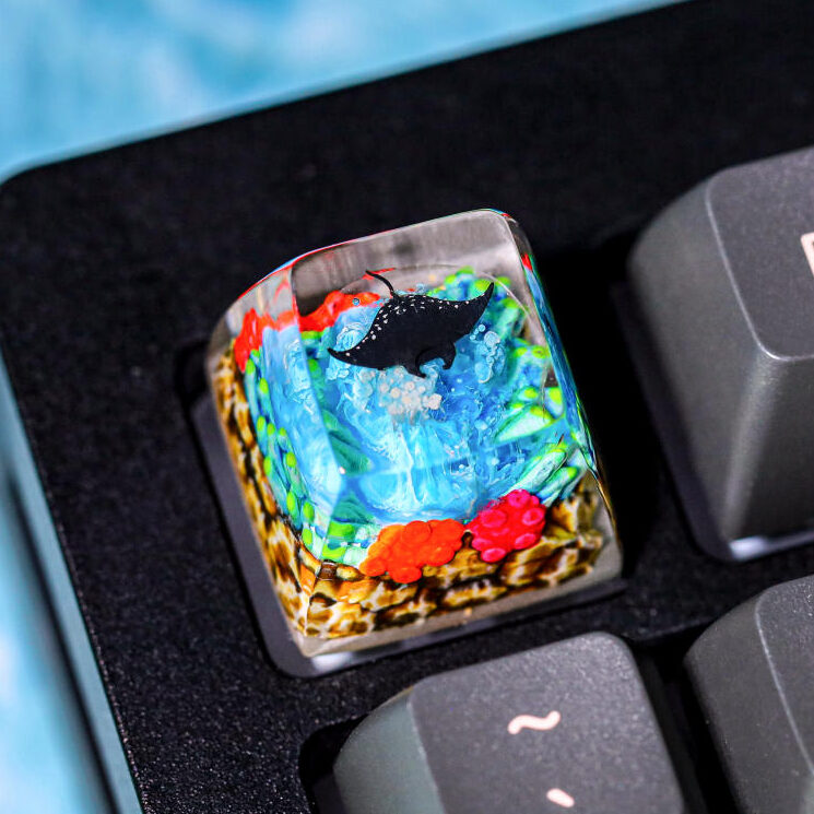 Manta Ray Coral Reef Keycap 1 Manta Ray Coral Reef Keycap