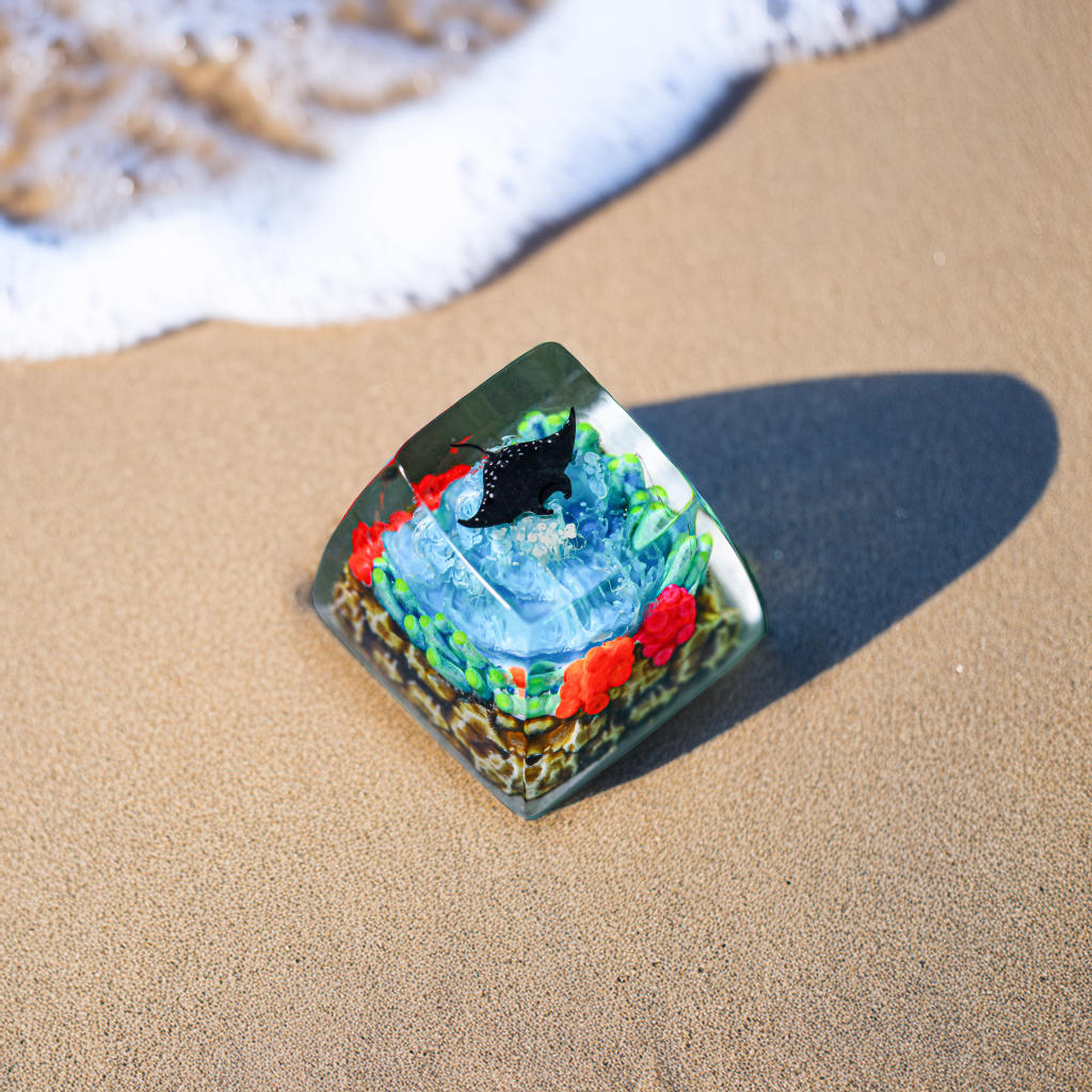 Manta Ray Coral Reef Keycap 4 Manta Ray Coral Reef Keycap