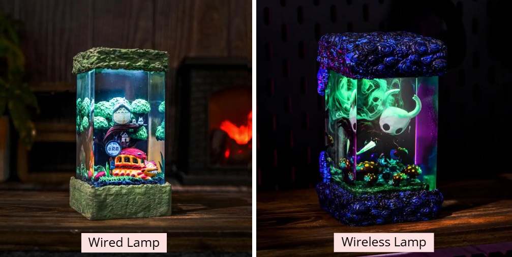 Hirosart anime led lights feature in two types, corded and wireless