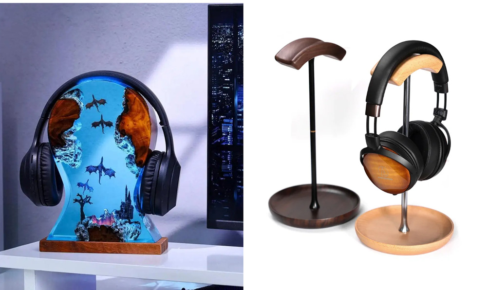 Hirosart's LED headphone stand stands out from traditional headphone stands with its integrated LED lighting