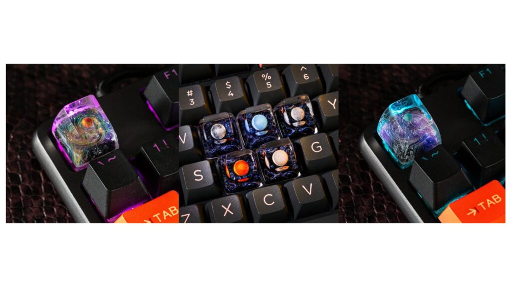 This keycap captures the beauty of Planets from space, with vivid colors and intricate details