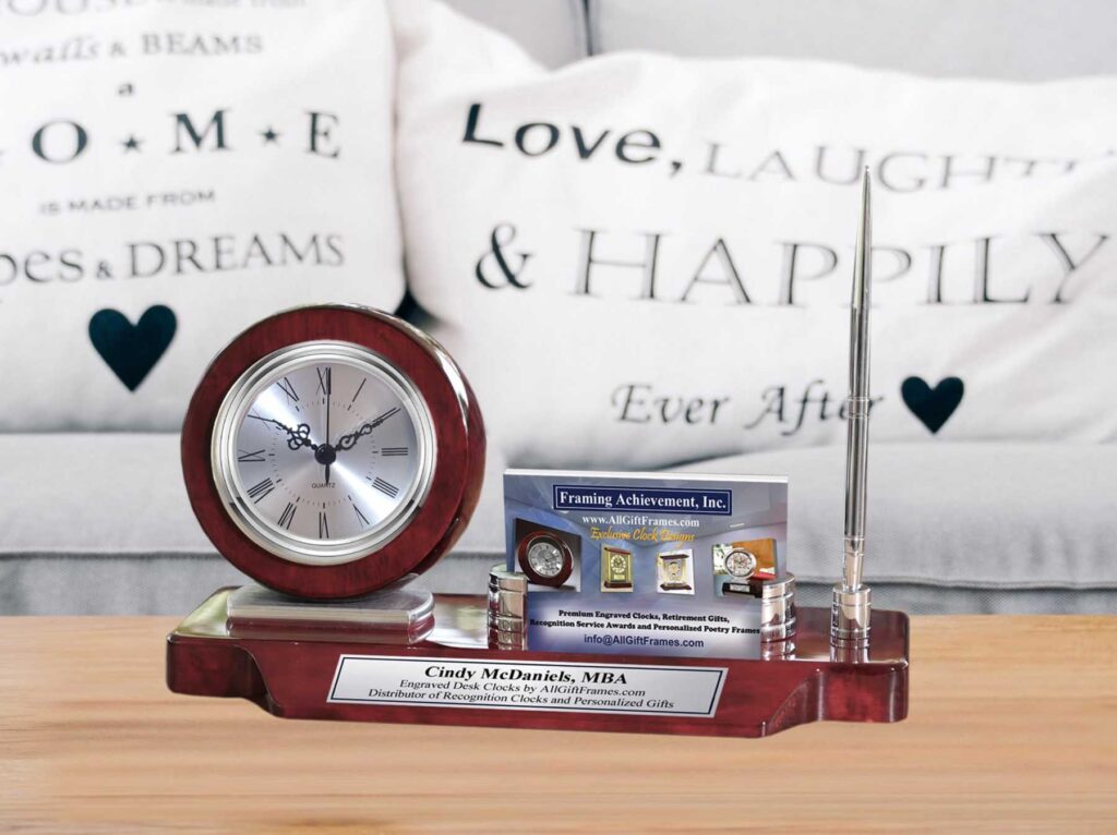 30+ Unique Luxury Corporate Gifts Ideas For Special Occasions 11 A personalized desk clock adds elegance and personal identity to any workspace