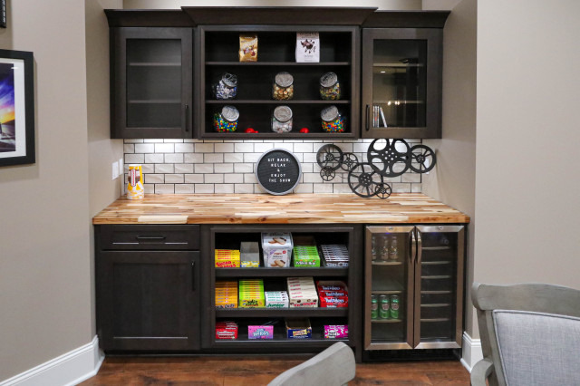 37+ Best Basement Game Room Ideas For Your Space 68 A popcorn and candy station recreates the movie theater vibe