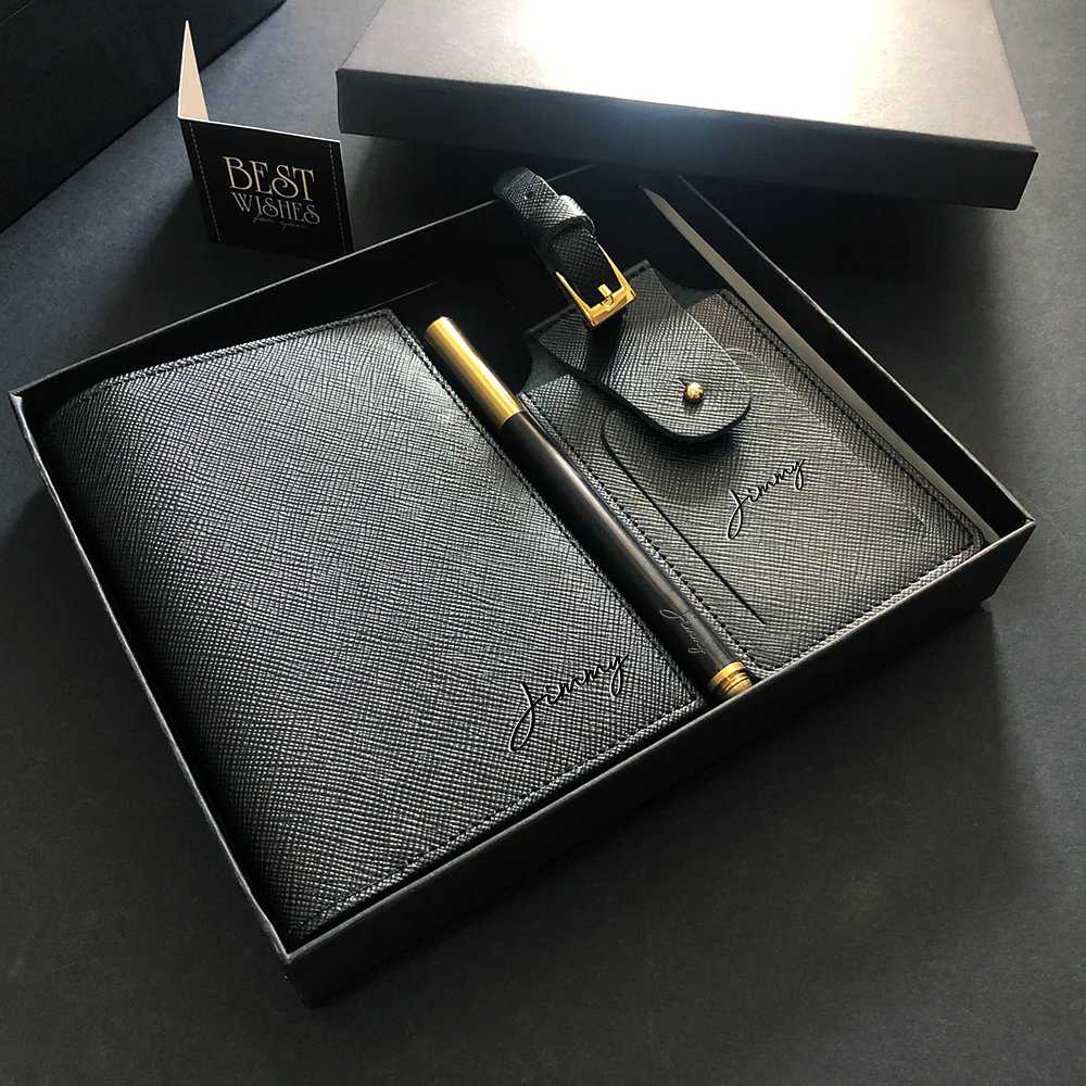 30+ Unique Luxury Corporate Gifts Ideas For Special Occasions 45 A premium passport holder and tag ensures smooth travel with a personal flair