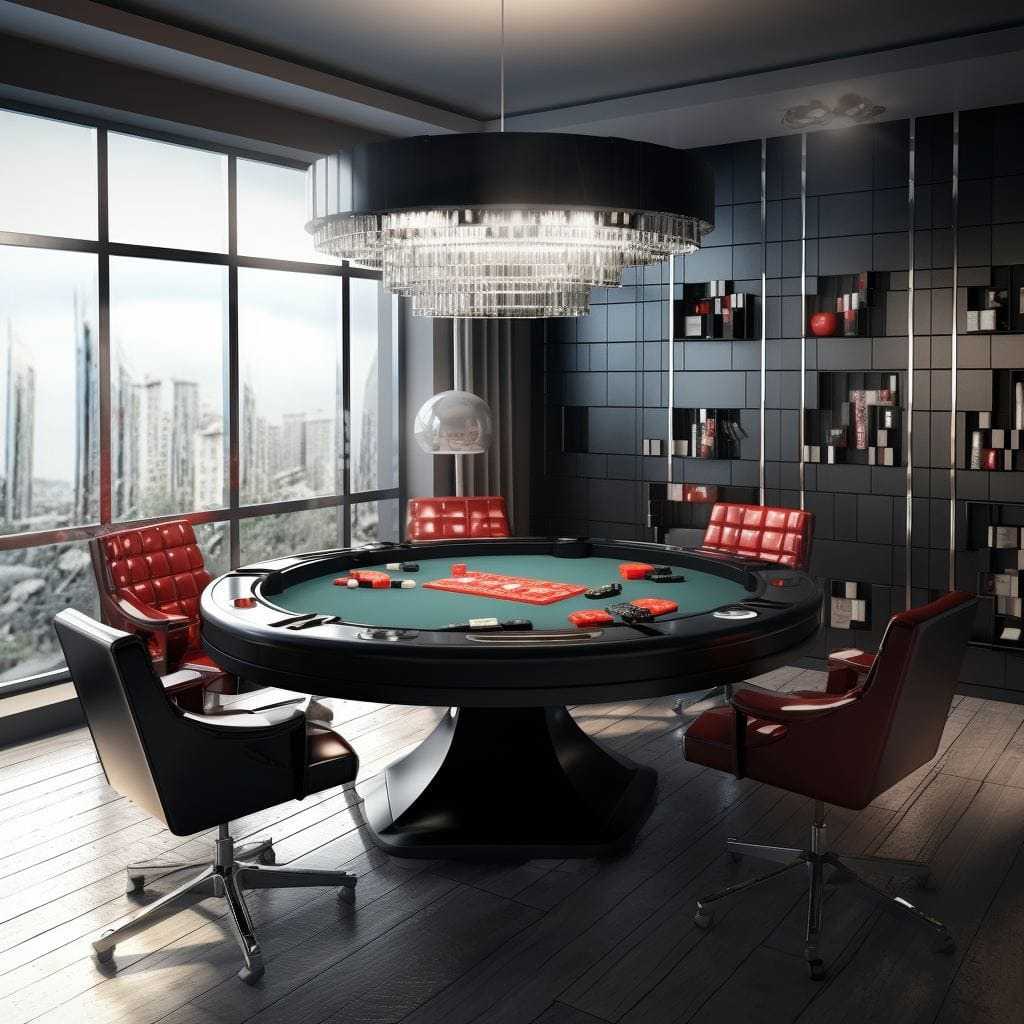 37+ Best Basement Game Room Ideas For Your Space 18 A round table fosters a cozy vibe and smooth interaction during gatherings