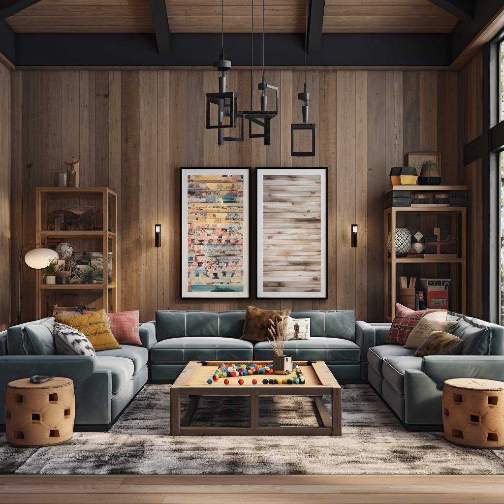 37+ Best Basement Game Room Ideas For Your Space 20 A rustic style with natural wood and warm lighting makes the basement more inviting