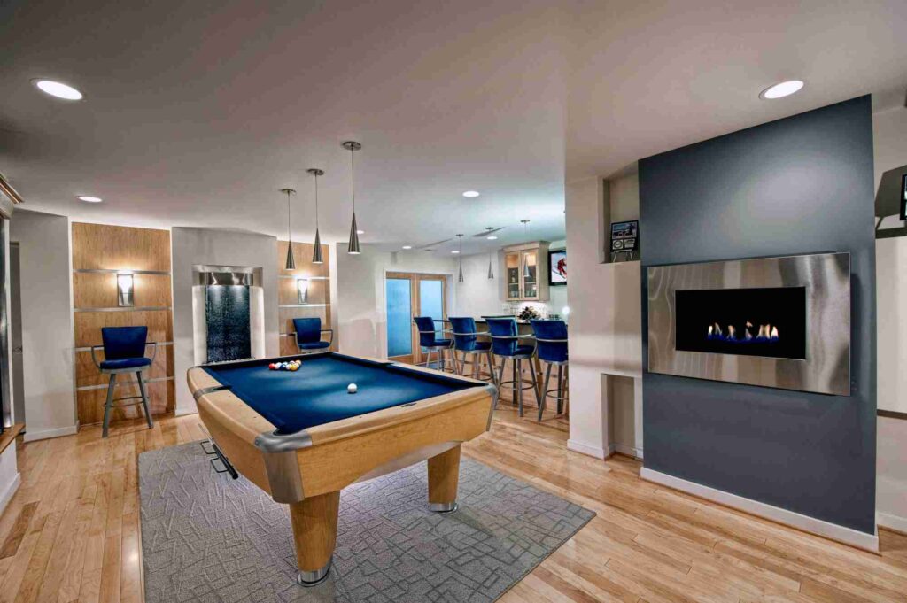 37+ Best Basement Game Room Ideas For Your Space 55 Blue and white tones bring a cool, relaxed beach atmosphere