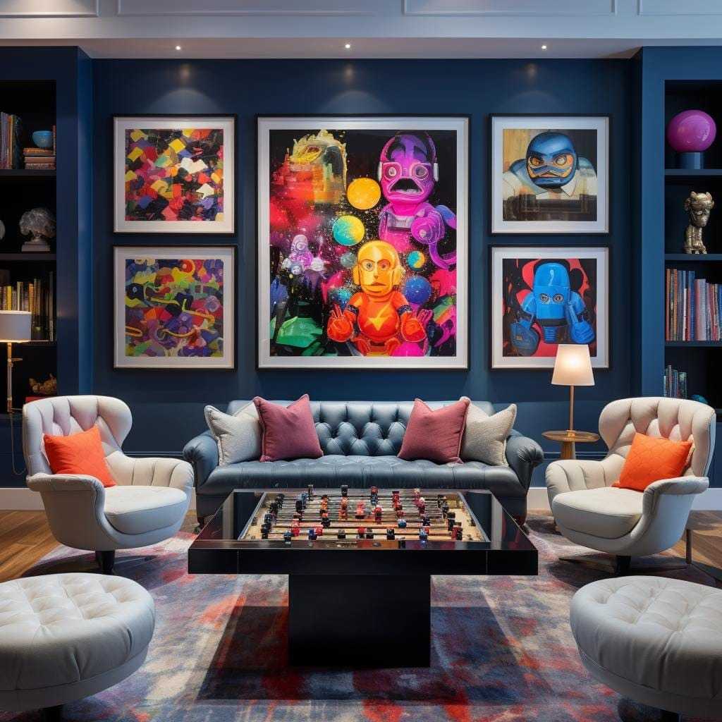 37+ Best Basement Game Room Ideas For Your Space 21 Colorful artwork breaks up the monotony often found in basements