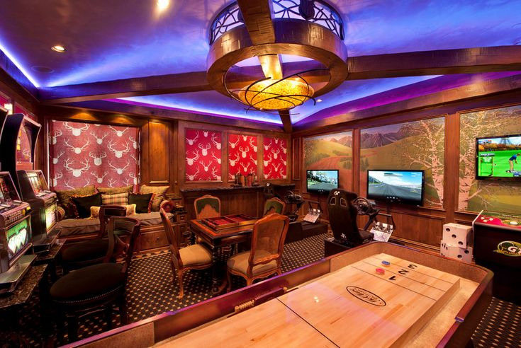 37+ Best Basement Game Room Ideas For Your Space 42 Details like mini slot machines and neon signs boost the fun factor