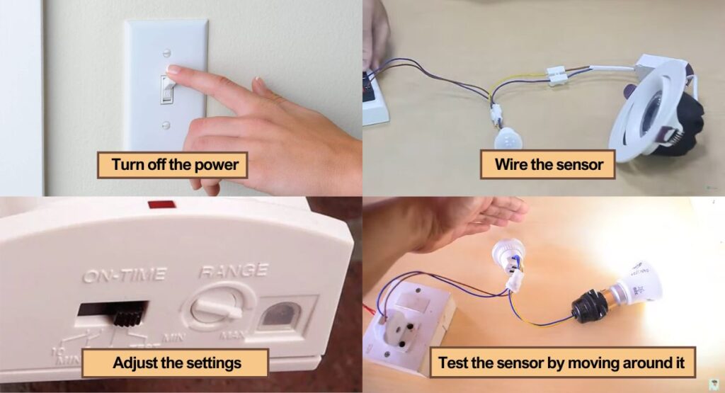 How To Turn On Lamp Without Switch - 16 Ways 17 How to turn on a lamp without a switch using a wired motion sensor