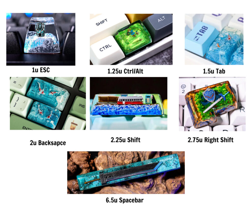 The Pokemon keycaps price depend on theirs size and details