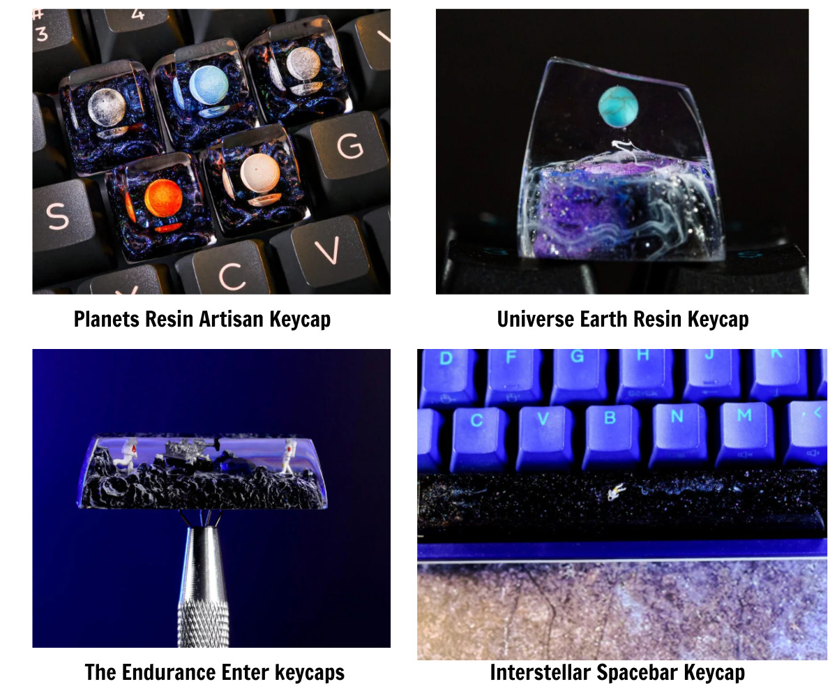 Hirosart galaxy keycaps bring the beauty of the cosmos