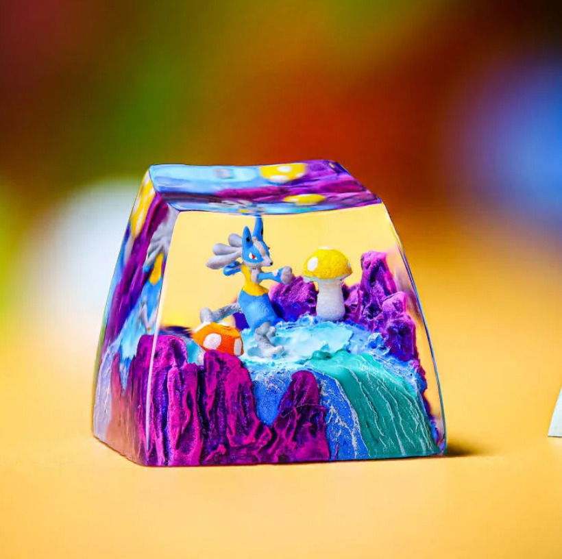 Lucario Pokemon Keycap adds strength and style to your keyboard with its iconic design