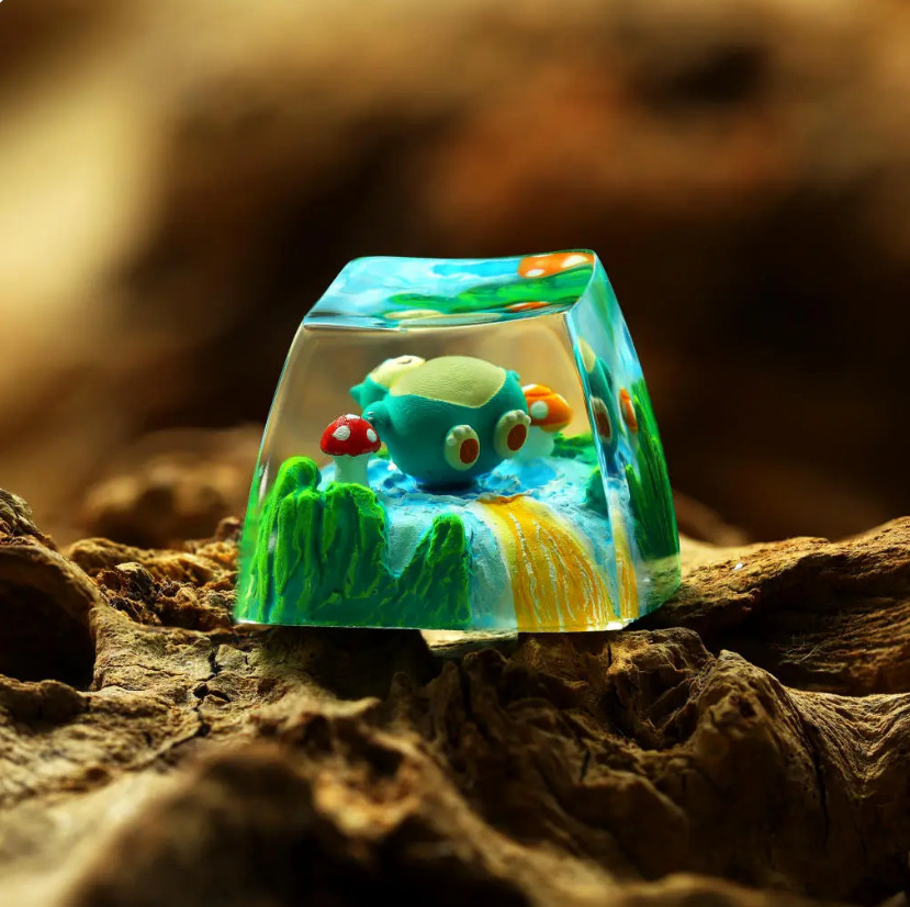 Sleeping Snorlax Pokemon Keycap enhances your typing experience with a touch of peaceful charm 