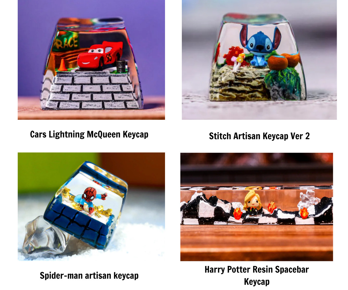 Hirosart offers movie keycaps featuring iconic characters and scenes