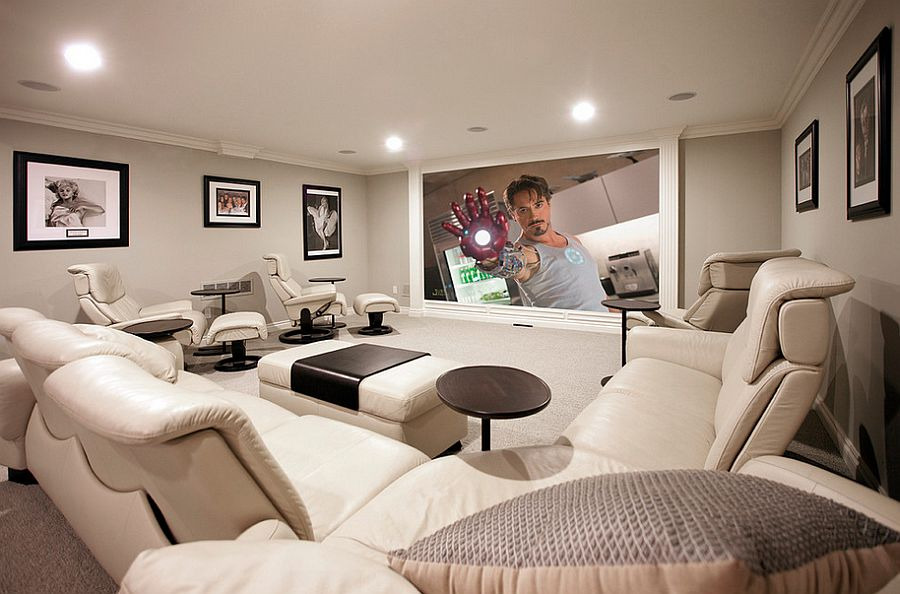 37+ Best Basement Game Room Ideas For Your Space 37 The basement comes alive with a big screen, recliners, and surround sound