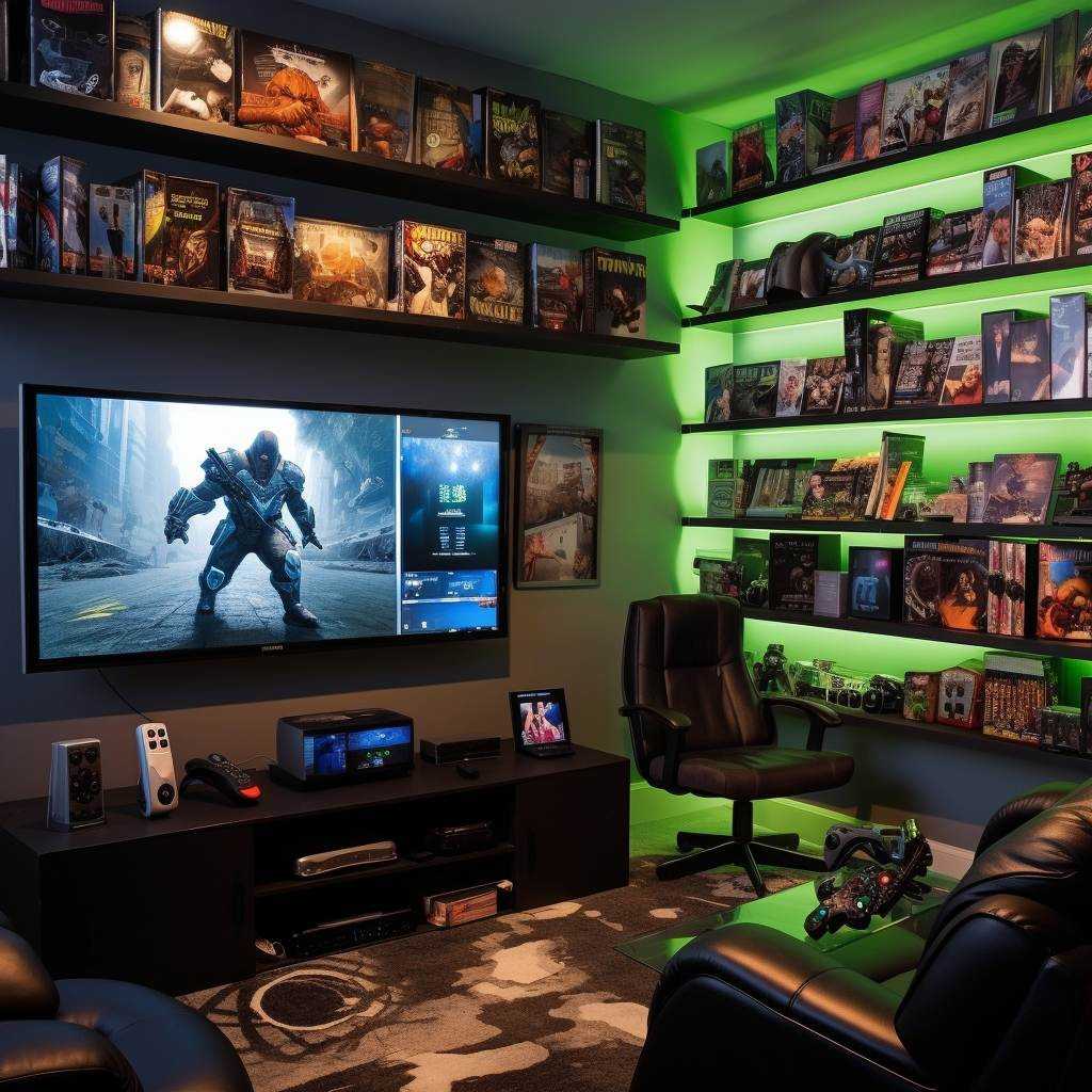 37+ Best Basement Game Room Ideas For Your Space 23 Wall-mounted gaming consoles save space and promote a clean setup