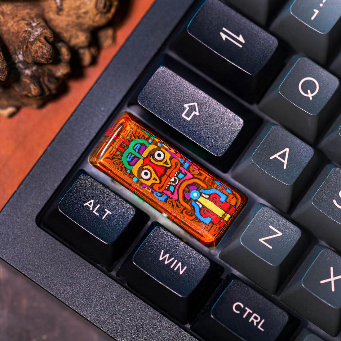 Aztec-Totem-Artisan-Keycap (1).Jpg Aztec totem shift/enter resin keycap