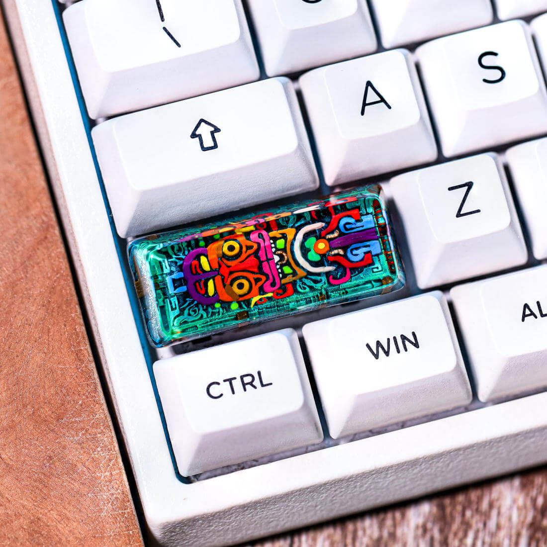 Aztec-Totem-Artisan-Keycap (10).Jpg Aztec totem handmade resin keycap