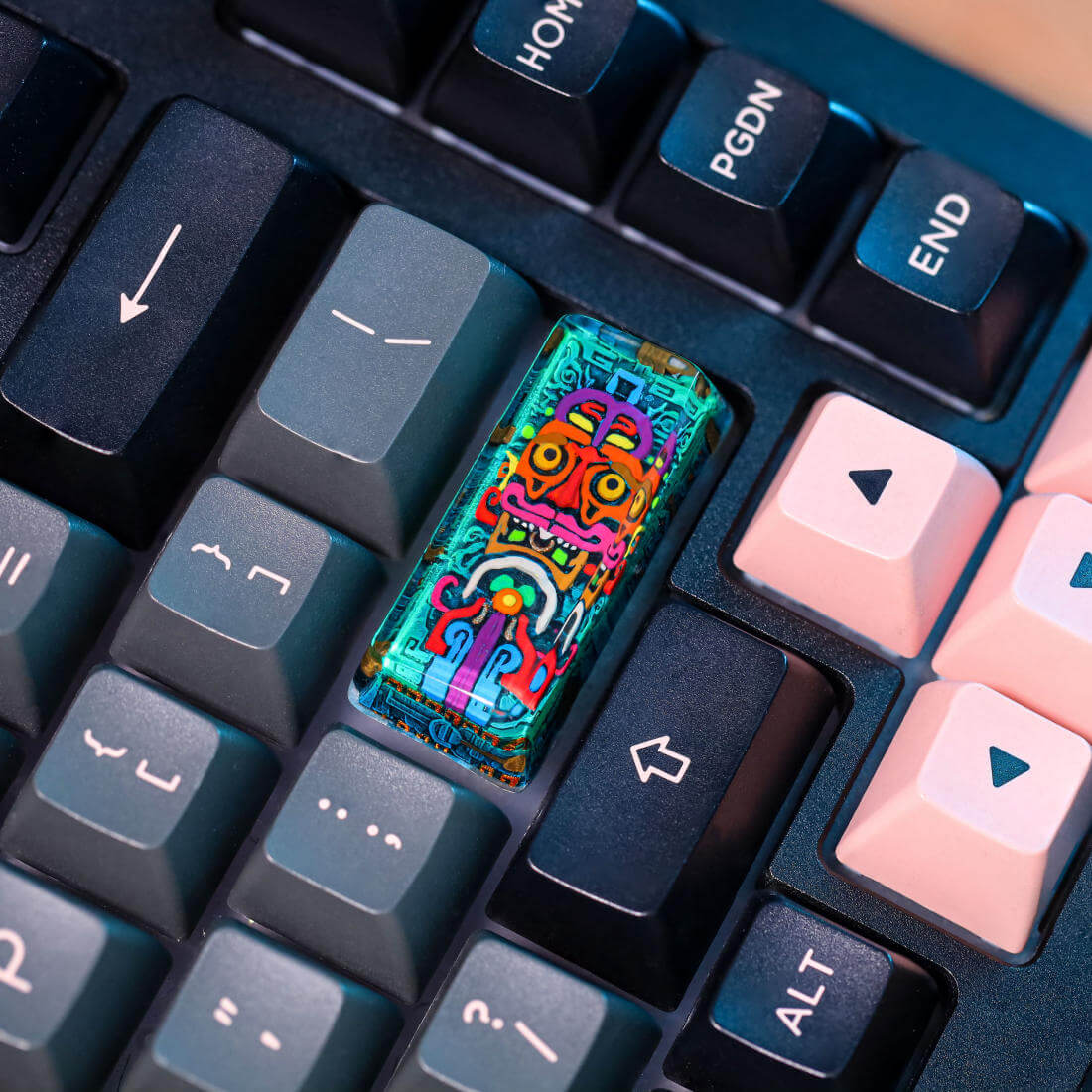 Aztec-Totem-Artisan-Keycap (2).Jpg Aztec totem shift/enter resin keycap