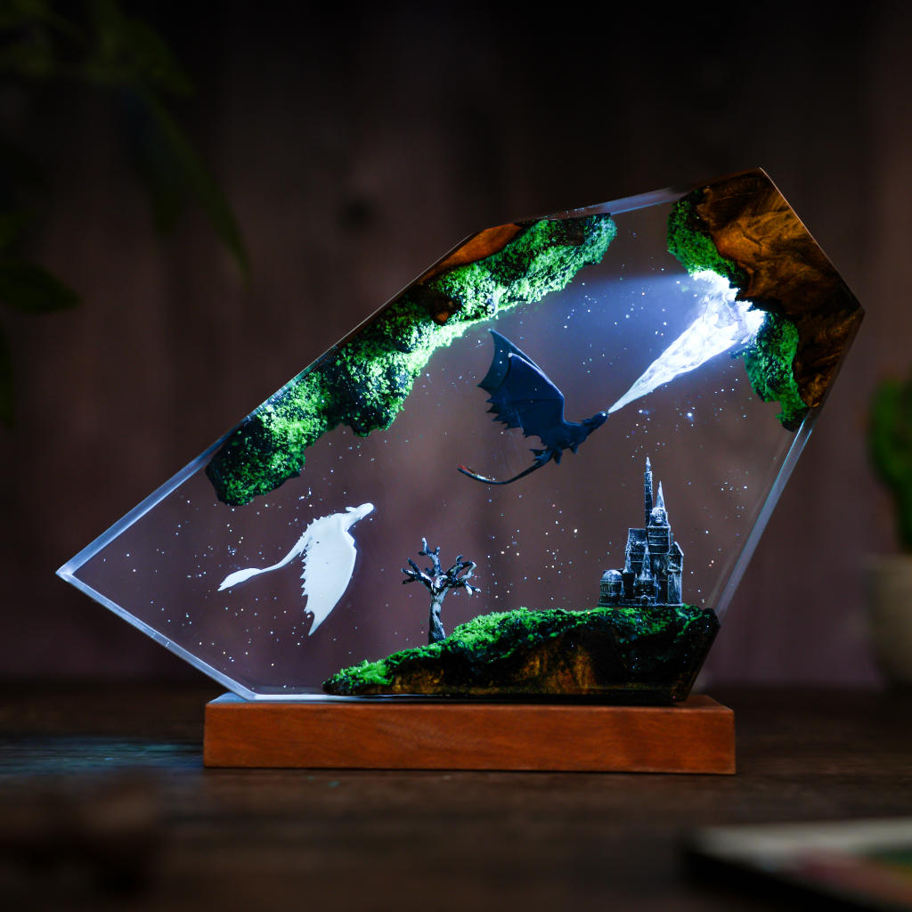 Flying Toothless and Light Fury Lamp Ver 2 5 Flying Toothless and Light Fury Lamp Ver 2