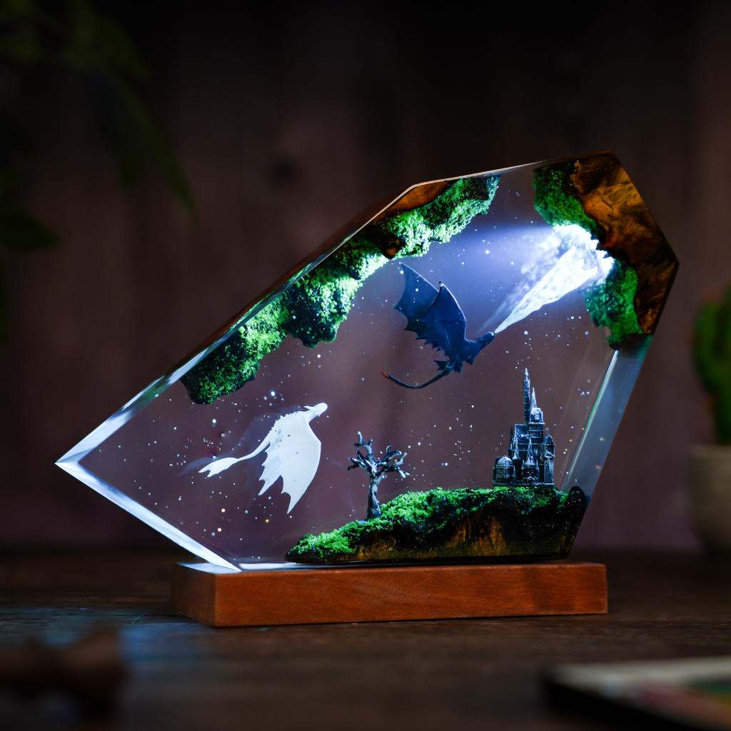 Flying Toothless and Light Fury Lamp Ver 2 2 Flying Toothless and Light Fury Lamp Ver 2