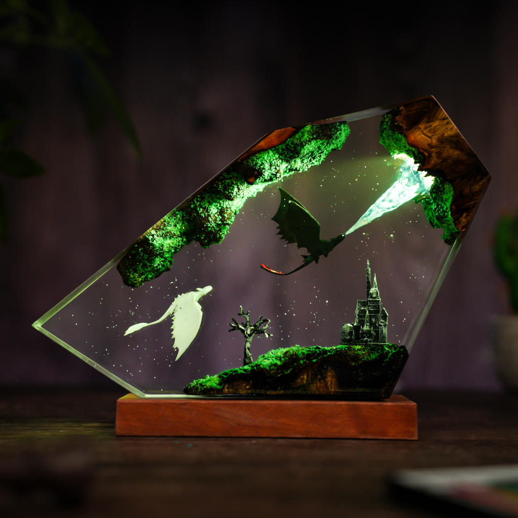 Flying Toothless and Light Fury Lamp Ver 2 4 Flying Toothless and Light Fury Lamp Ver 2